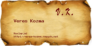 Veres Kozma névjegykártya